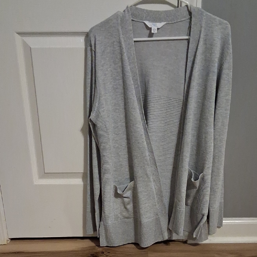 Time and Tru Light Gray Women's Cardigan
